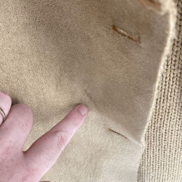 Energie Women's Faux Sued Button Front Knitted Blazer Jacket Size Large - Picture 5 of 8